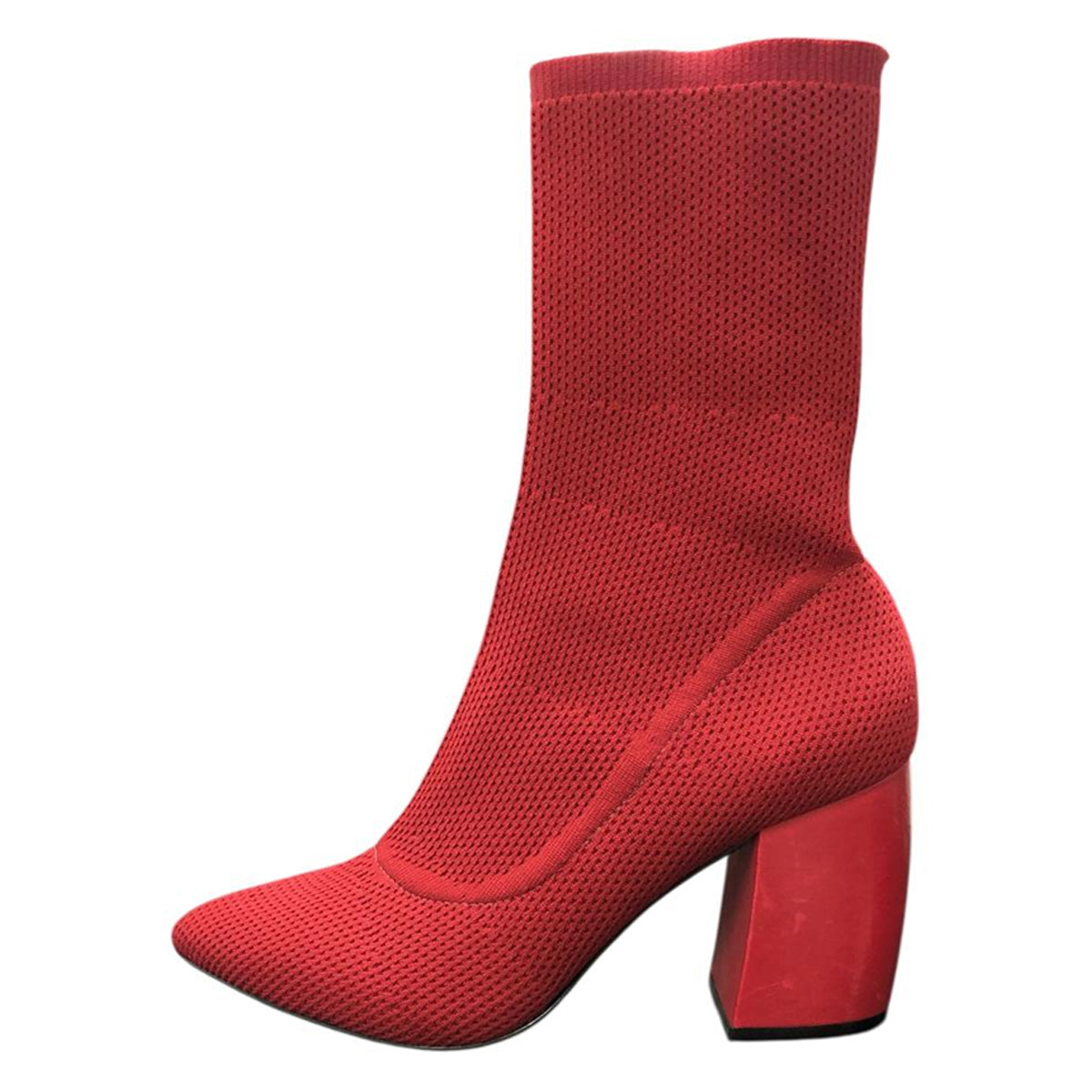 Botín rojo taco ancho  147202