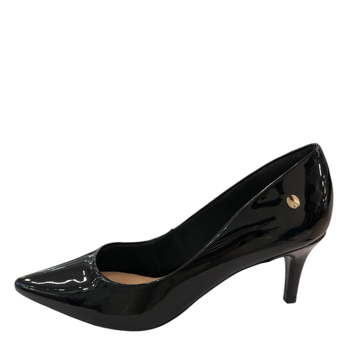 Tacón bajo de charol negro 213