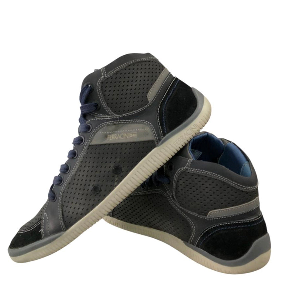 Zapatilla de hombre botin en cuero  7314-246A