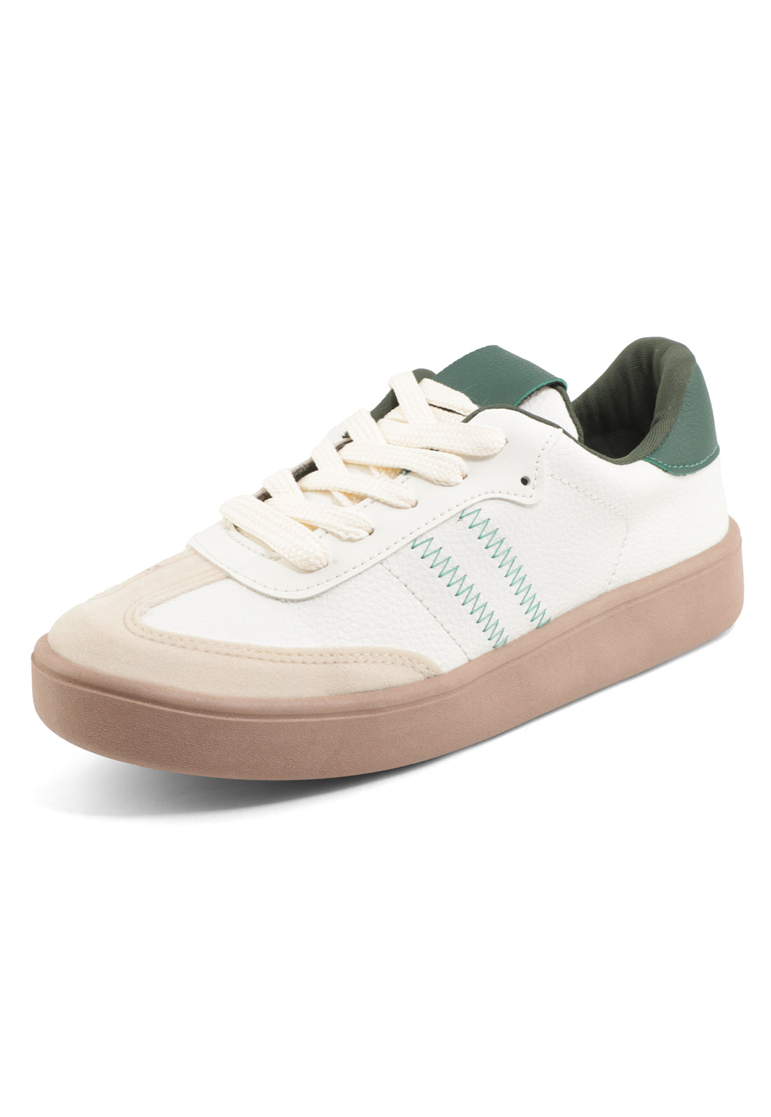 Tenis Dama Marfil/Verde Samba Brazil