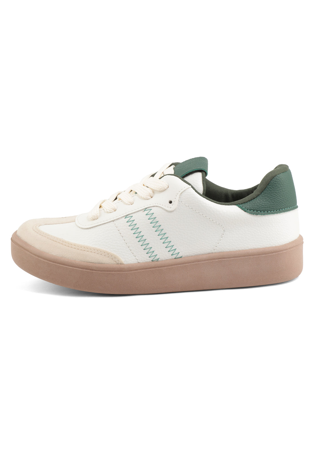 Tenis Dama Marfil/Verde Samba Brazil