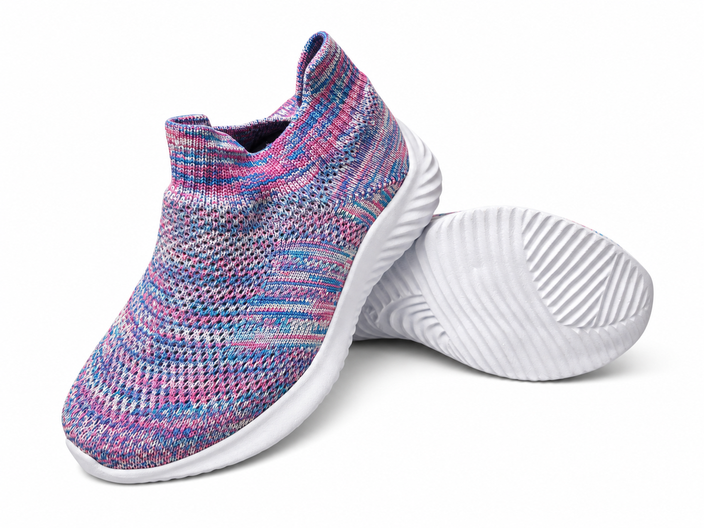Zapatos lila de niña en textil